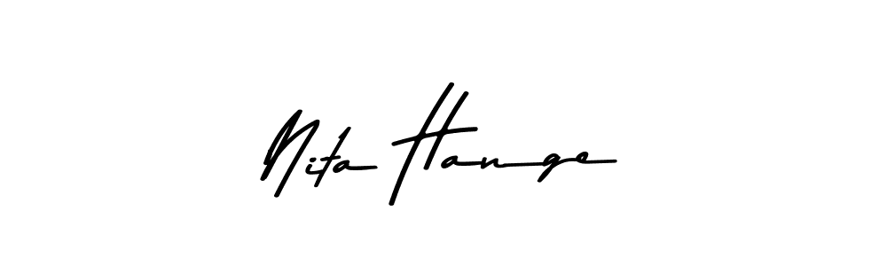 Make a beautiful signature design for name Nita Hange. With this signature (Asem Kandis PERSONAL USE) style, you can create a handwritten signature for free. Nita Hange signature style 9 images and pictures png