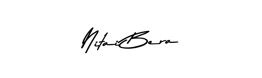 Here are the top 10 professional signature styles for the name Nitai Bera. These are the best autograph styles you can use for your name. Nitai Bera signature style 9 images and pictures png