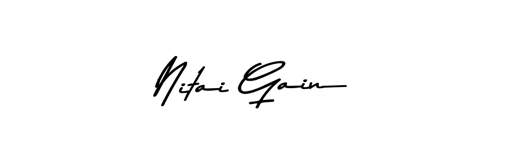 Make a beautiful signature design for name Nitai Gain. Use this online signature maker to create a handwritten signature for free. Nitai Gain signature style 9 images and pictures png