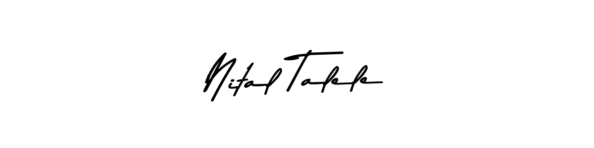 Use a signature maker to create a handwritten signature online. With this signature software, you can design (Asem Kandis PERSONAL USE) your own signature for name Nital Talele. Nital Talele signature style 9 images and pictures png