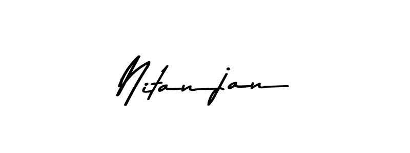Use a signature maker to create a handwritten signature online. With this signature software, you can design (Asem Kandis PERSONAL USE) your own signature for name Nitanjan. Nitanjan signature style 9 images and pictures png