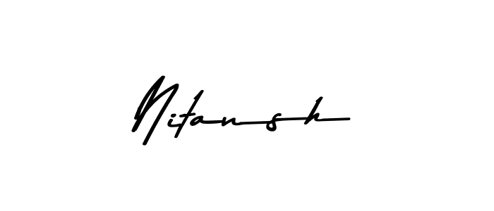 Nitansh stylish signature style. Best Handwritten Sign (Asem Kandis PERSONAL USE) for my name. Handwritten Signature Collection Ideas for my name Nitansh. Nitansh signature style 9 images and pictures png