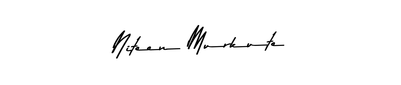 Use a signature maker to create a handwritten signature online. With this signature software, you can design (Asem Kandis PERSONAL USE) your own signature for name Niteen Murkute. Niteen Murkute signature style 9 images and pictures png