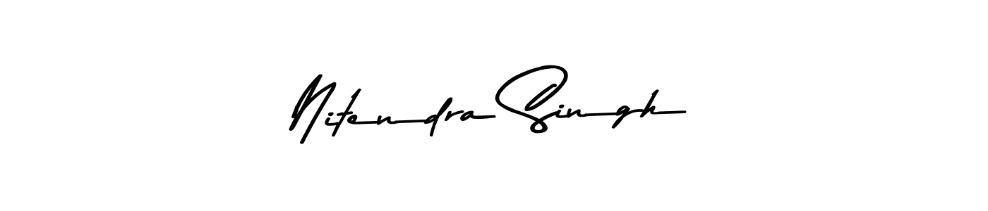 How to make Nitendra Singh name signature. Use Asem Kandis PERSONAL USE style for creating short signs online. This is the latest handwritten sign. Nitendra Singh signature style 9 images and pictures png
