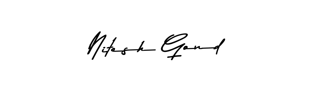 The best way (Asem Kandis PERSONAL USE) to make a short signature is to pick only two or three words in your name. The name Nitesh Gond include a total of six letters. For converting this name. Nitesh Gond signature style 9 images and pictures png