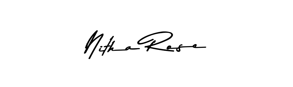 Here are the top 10 professional signature styles for the name Nitha Rose. These are the best autograph styles you can use for your name. Nitha Rose signature style 9 images and pictures png