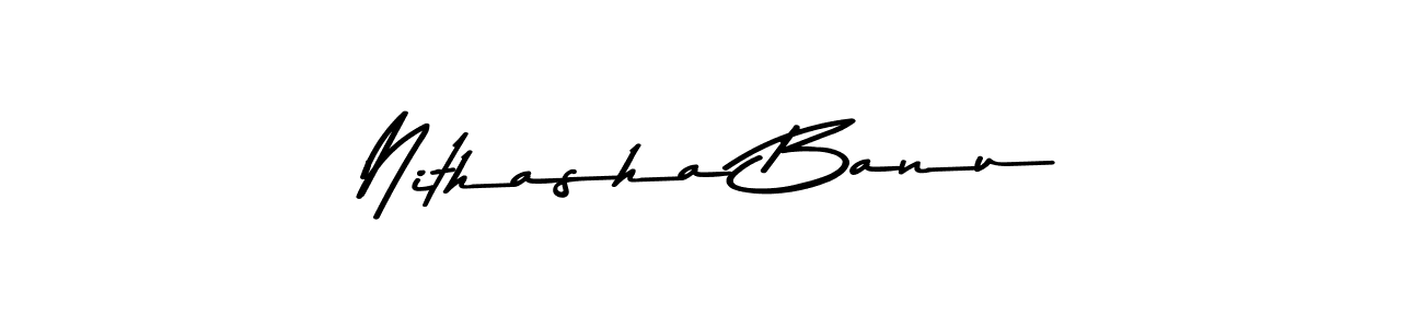 Design your own signature with our free online signature maker. With this signature software, you can create a handwritten (Asem Kandis PERSONAL USE) signature for name Nithasha Banu. Nithasha Banu signature style 9 images and pictures png