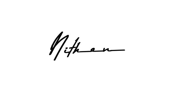Use a signature maker to create a handwritten signature online. With this signature software, you can design (Asem Kandis PERSONAL USE) your own signature for name Nithen. Nithen signature style 9 images and pictures png