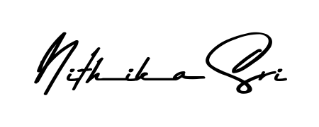 Similarly Asem Kandis PERSONAL USE is the best handwritten signature design. Signature creator online. You can use it as an online autograph creator for name Nithika Sri. Nithika Sri signature style 9 images and pictures png