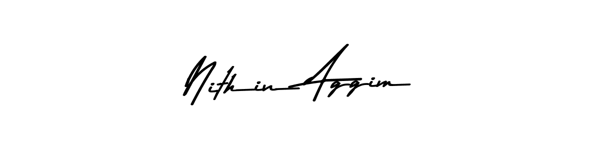 if you are searching for the best signature style for your name Nithin Aggim. so please give up your signature search. here we have designed multiple signature styles  using Asem Kandis PERSONAL USE. Nithin Aggim signature style 9 images and pictures png