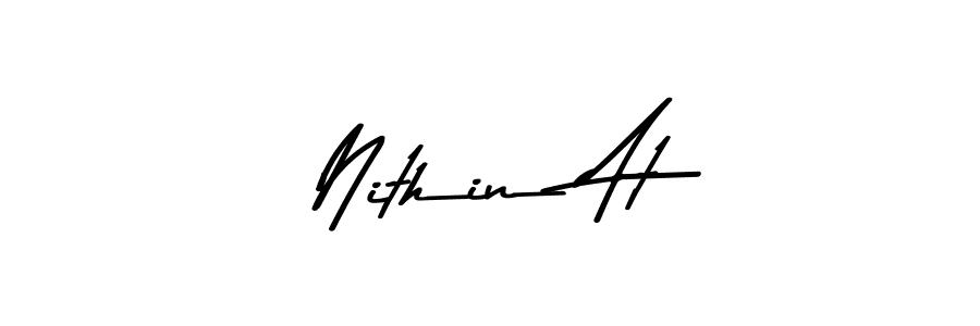 This is the best signature style for the Nithin At name. Also you like these signature font (Asem Kandis PERSONAL USE). Mix name signature. Nithin At signature style 9 images and pictures png