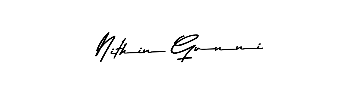 if you are searching for the best signature style for your name Nithin Gunni. so please give up your signature search. here we have designed multiple signature styles  using Asem Kandis PERSONAL USE. Nithin Gunni signature style 9 images and pictures png