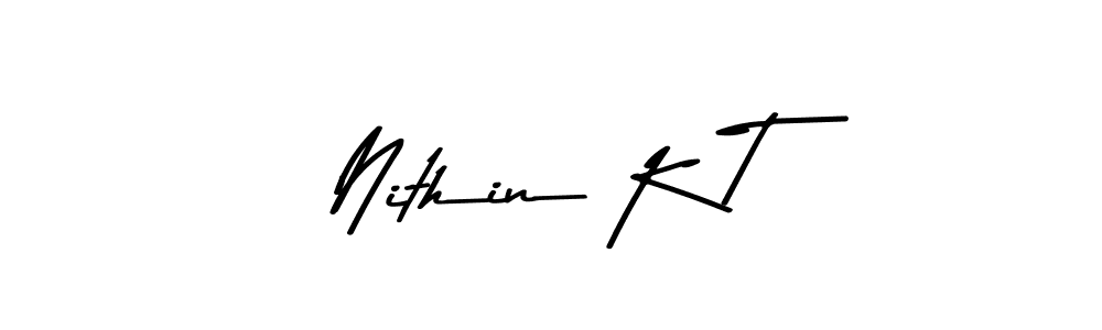 if you are searching for the best signature style for your name Nithin K T. so please give up your signature search. here we have designed multiple signature styles  using Asem Kandis PERSONAL USE. Nithin K T signature style 9 images and pictures png
