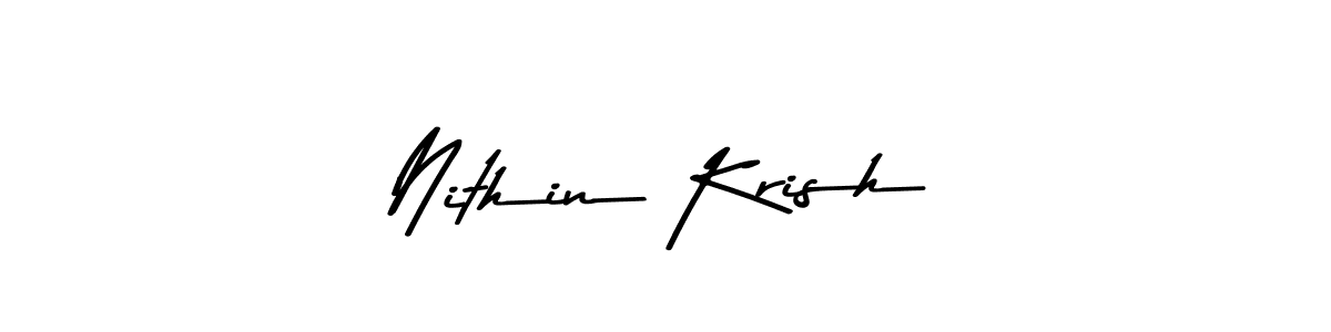 You should practise on your own different ways (Asem Kandis PERSONAL USE) to write your name (Nithin Krish) in signature. don't let someone else do it for you. Nithin Krish signature style 9 images and pictures png