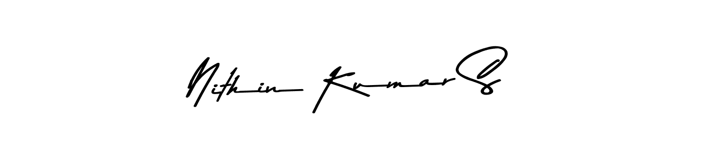 Nithin Kumar S stylish signature style. Best Handwritten Sign (Asem Kandis PERSONAL USE) for my name. Handwritten Signature Collection Ideas for my name Nithin Kumar S. Nithin Kumar S signature style 9 images and pictures png