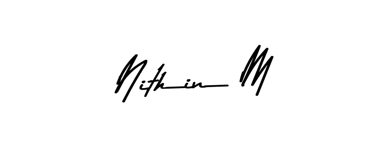 Similarly Asem Kandis PERSONAL USE is the best handwritten signature design. Signature creator online .You can use it as an online autograph creator for name Nithin M. Nithin M signature style 9 images and pictures png