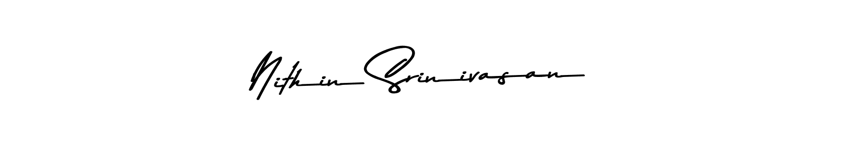 Make a beautiful signature design for name Nithin Srinivasan. With this signature (Asem Kandis PERSONAL USE) style, you can create a handwritten signature for free. Nithin Srinivasan signature style 9 images and pictures png