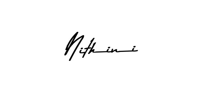 Use a signature maker to create a handwritten signature online. With this signature software, you can design (Asem Kandis PERSONAL USE) your own signature for name Nithini. Nithini signature style 9 images and pictures png