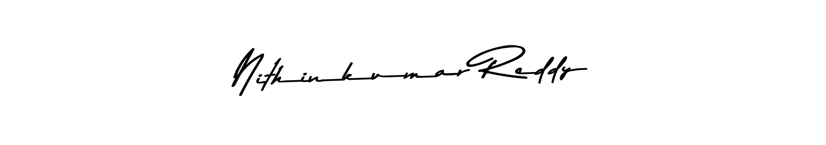 Also You can easily find your signature by using the search form. We will create Nithinkumar Reddy name handwritten signature images for you free of cost using Asem Kandis PERSONAL USE sign style. Nithinkumar Reddy signature style 9 images and pictures png