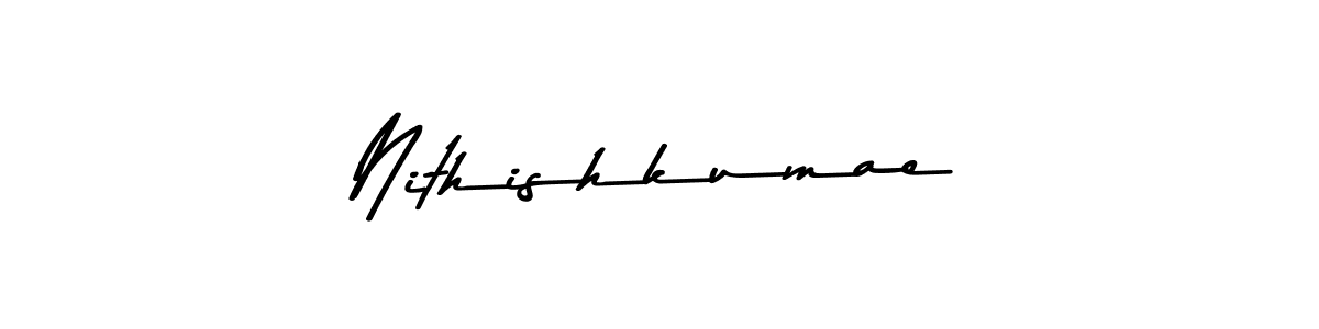 How to make Nithishkumae name signature. Use Asem Kandis PERSONAL USE style for creating short signs online. This is the latest handwritten sign. Nithishkumae signature style 9 images and pictures png