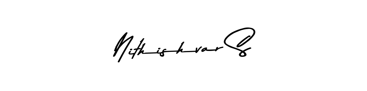 Nithishvar S stylish signature style. Best Handwritten Sign (Asem Kandis PERSONAL USE) for my name. Handwritten Signature Collection Ideas for my name Nithishvar S. Nithishvar S signature style 9 images and pictures png