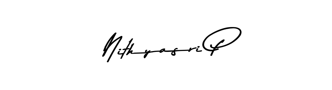 The best way (Asem Kandis PERSONAL USE) to make a short signature is to pick only two or three words in your name. The name Nithyasri P include a total of six letters. For converting this name. Nithyasri P signature style 9 images and pictures png