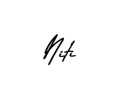 Make a beautiful signature design for name Niti. With this signature (Asem Kandis PERSONAL USE) style, you can create a handwritten signature for free. Niti signature style 9 images and pictures png