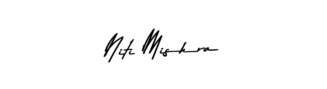 Niti Mishra stylish signature style. Best Handwritten Sign (Asem Kandis PERSONAL USE) for my name. Handwritten Signature Collection Ideas for my name Niti Mishra. Niti Mishra signature style 9 images and pictures png
