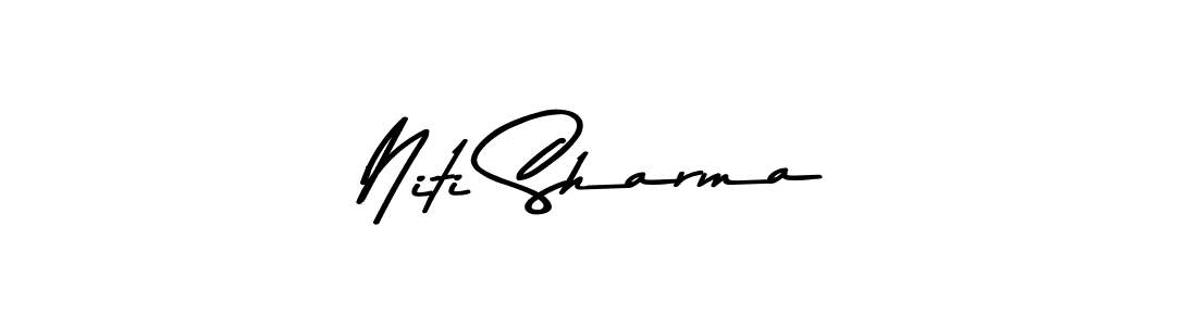 Create a beautiful signature design for name Niti Sharma. With this signature (Asem Kandis PERSONAL USE) fonts, you can make a handwritten signature for free. Niti Sharma signature style 9 images and pictures png