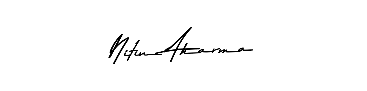 Make a beautiful signature design for name Nitin Aharma. Use this online signature maker to create a handwritten signature for free. Nitin Aharma signature style 9 images and pictures png