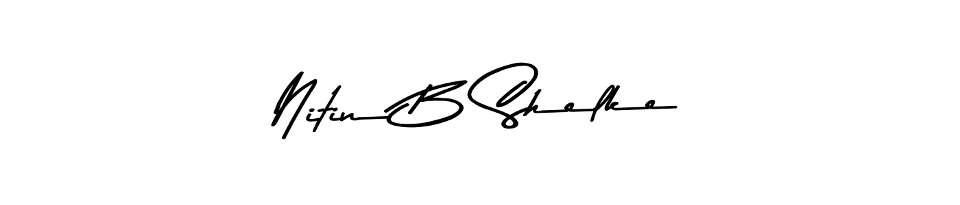 Also You can easily find your signature by using the search form. We will create Nitin B Shelke name handwritten signature images for you free of cost using Asem Kandis PERSONAL USE sign style. Nitin B Shelke signature style 9 images and pictures png