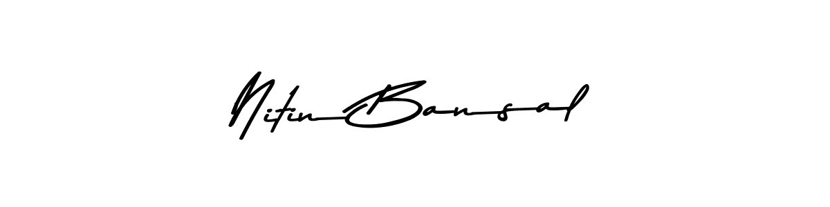 Make a beautiful signature design for name Nitin Bansal. Use this online signature maker to create a handwritten signature for free. Nitin Bansal signature style 9 images and pictures png