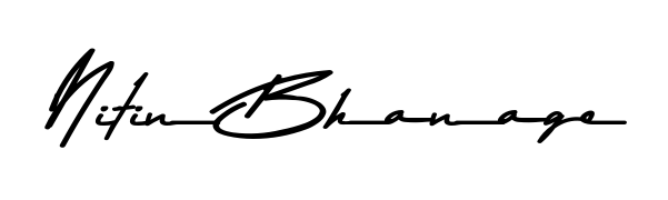 Looking for an artistic signature for Nitin Bhanage? The Asem Kandis PERSONAL USE calligraphy style gives a sophisticated flow suitable for business cards and emails. Nitin Bhanage signature style 9 images and pictures png