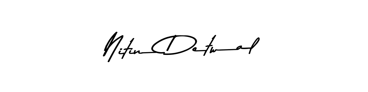The best way (Asem Kandis PERSONAL USE) to make a short signature is to pick only two or three words in your name. The name Nitin Detwal include a total of six letters. For converting this name. Nitin Detwal signature style 9 images and pictures png