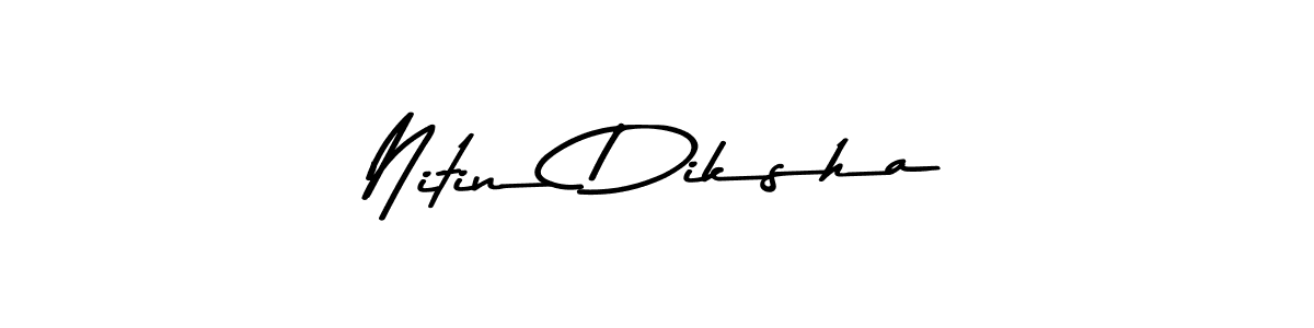 Use a signature maker to create a handwritten signature online. With this signature software, you can design (Asem Kandis PERSONAL USE) your own signature for name Nitin Diksha. Nitin Diksha signature style 9 images and pictures png