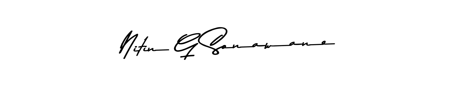 Use a signature maker to create a handwritten signature online. With this signature software, you can design (Asem Kandis PERSONAL USE) your own signature for name Nitin G Sonawane. Nitin G Sonawane signature style 9 images and pictures png