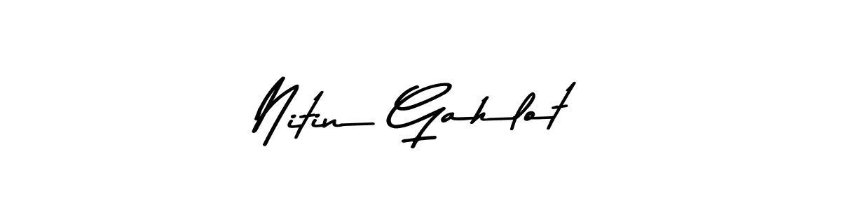 Nitin Gahlot stylish signature style. Best Handwritten Sign (Asem Kandis PERSONAL USE) for my name. Handwritten Signature Collection Ideas for my name Nitin Gahlot. Nitin Gahlot signature style 9 images and pictures png