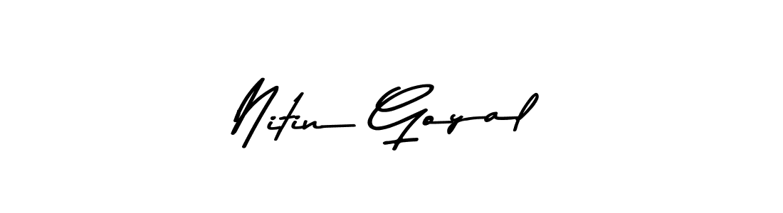 Nitin Goyal stylish signature style. Best Handwritten Sign (Asem Kandis PERSONAL USE) for my name. Handwritten Signature Collection Ideas for my name Nitin Goyal. Nitin Goyal signature style 9 images and pictures png