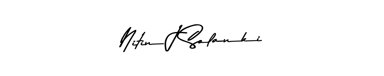 Also You can easily find your signature by using the search form. We will create Nitin J Solanki name handwritten signature images for you free of cost using Asem Kandis PERSONAL USE sign style. Nitin J Solanki signature style 9 images and pictures png