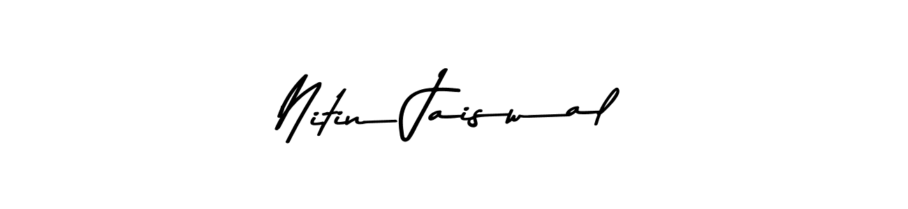 The best way (Asem Kandis PERSONAL USE) to make a short signature is to pick only two or three words in your name. The name Nitin Jaiswal include a total of six letters. For converting this name. Nitin Jaiswal signature style 9 images and pictures png