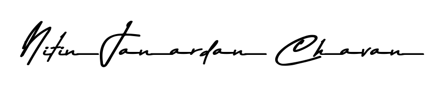 A timeless handwritten aesthetic for Nitin Janardan Chavan. The Asem Kandis PERSONAL USE font gives your signature a handcrafted feel with natural curves. Nitin Janardan Chavan signature style 9 images and pictures png