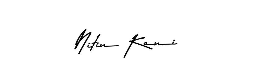 This is the best signature style for the Nitin Keni name. Also you like these signature font (Asem Kandis PERSONAL USE). Mix name signature. Nitin Keni signature style 9 images and pictures png
