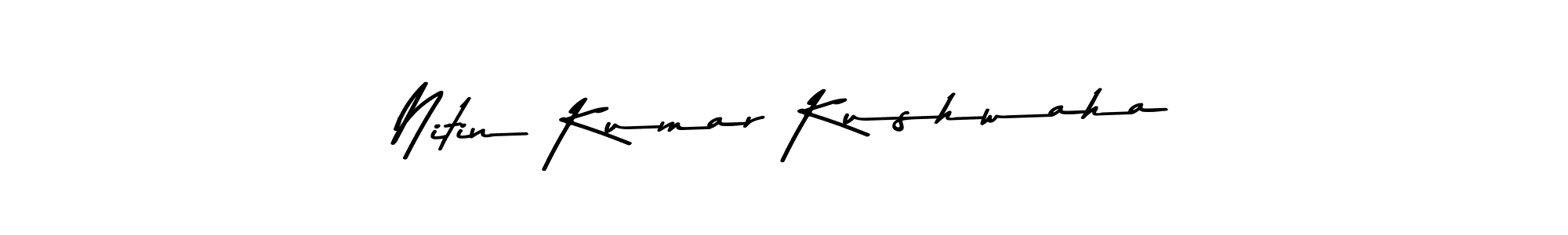 How to make Nitin Kumar Kushwaha name signature. Use Asem Kandis PERSONAL USE style for creating short signs online. This is the latest handwritten sign. Nitin Kumar Kushwaha signature style 9 images and pictures png
