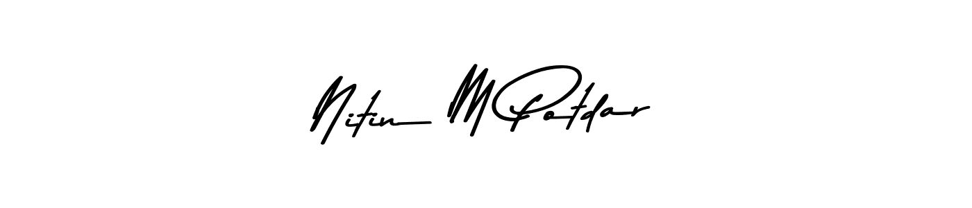 The best way (Asem Kandis PERSONAL USE) to make a short signature is to pick only two or three words in your name. The name Nitin M Potdar include a total of six letters. For converting this name. Nitin M Potdar signature style 9 images and pictures png