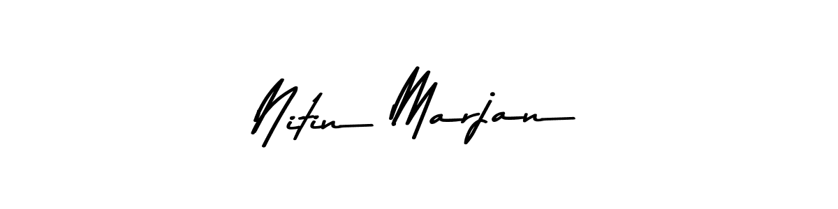 Make a beautiful signature design for name Nitin Marjan. With this signature (Asem Kandis PERSONAL USE) style, you can create a handwritten signature for free. Nitin Marjan signature style 9 images and pictures png