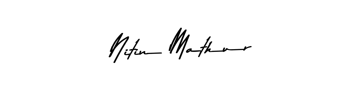 Make a beautiful signature design for name Nitin Mathur. Use this online signature maker to create a handwritten signature for free. Nitin Mathur signature style 9 images and pictures png