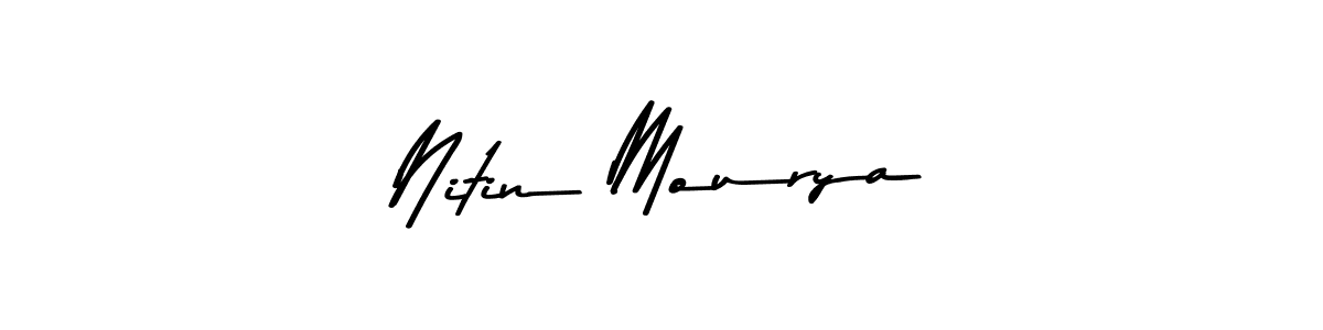 Also You can easily find your signature by using the search form. We will create Nitin Mourya name handwritten signature images for you free of cost using Asem Kandis PERSONAL USE sign style. Nitin Mourya signature style 9 images and pictures png