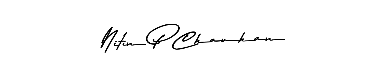 Design your own signature with our free online signature maker. With this signature software, you can create a handwritten (Asem Kandis PERSONAL USE) signature for name Nitin P Chauhan. Nitin P Chauhan signature style 9 images and pictures png