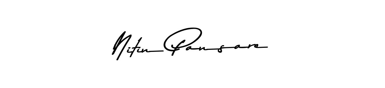 Make a beautiful signature design for name Nitin Pansare. With this signature (Asem Kandis PERSONAL USE) style, you can create a handwritten signature for free. Nitin Pansare signature style 9 images and pictures png