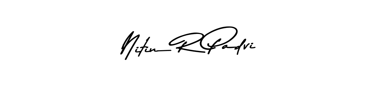This is the best signature style for the Nitin R Padvi name. Also you like these signature font (Asem Kandis PERSONAL USE). Mix name signature. Nitin R Padvi signature style 9 images and pictures png
